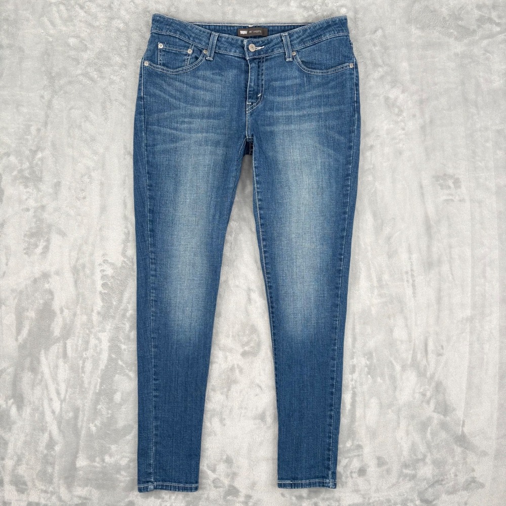 Levi's Jeans Junior 13M 31x29.5 Blue 535 Legging Super Skinny Medium Wash Retro
